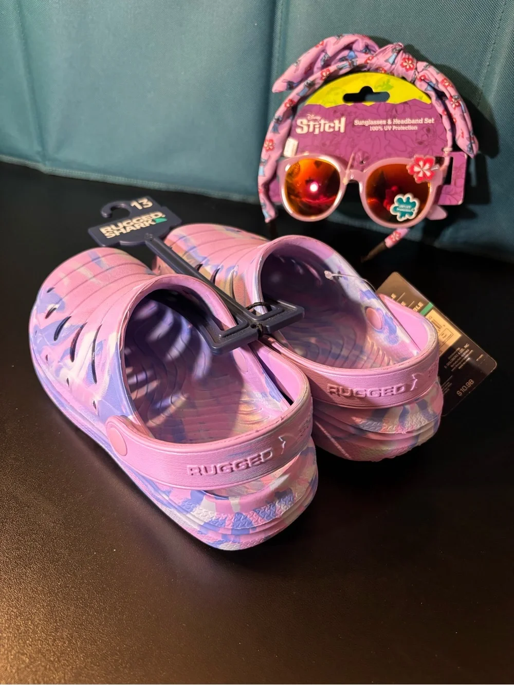 Rugged Shark Kids Pink Water Shoes - Slip-On Clog